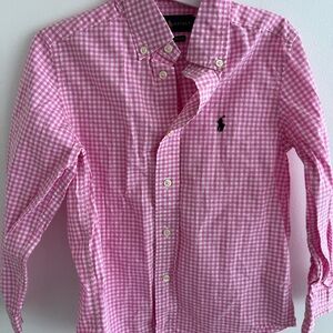 Ralph Lauren Kids Pink Checkered Button Down Shirt